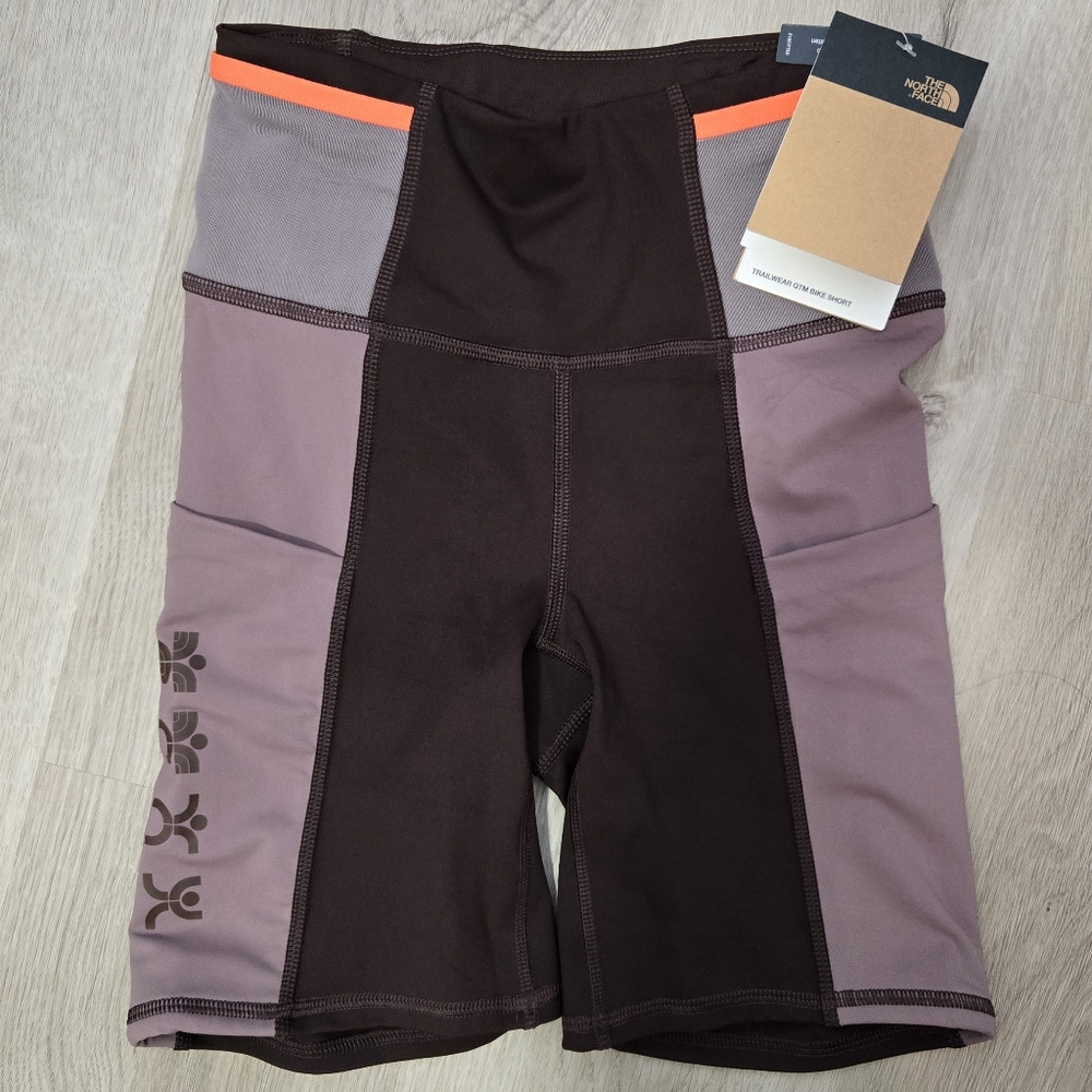 NWT The North Face Trailwear QTM Bike Short in Brown/Plum